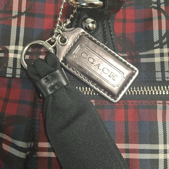 Coach Poppy Tartan Plaid Tote Bag. - Picture 3 of 9